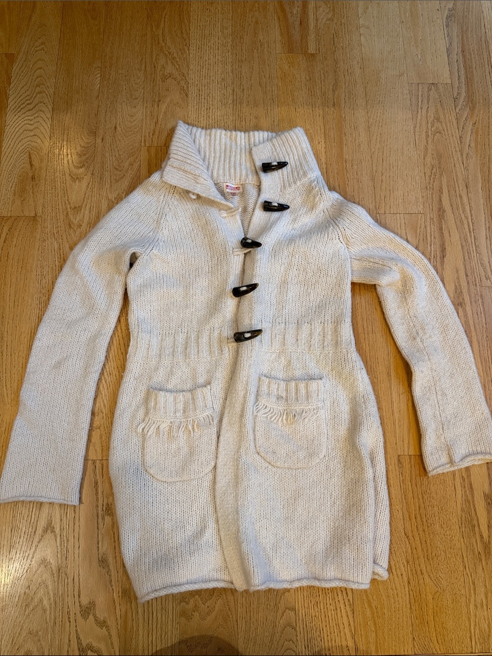 Mossimo Supply Co. Cream Toggle-Front Knit Cardigan